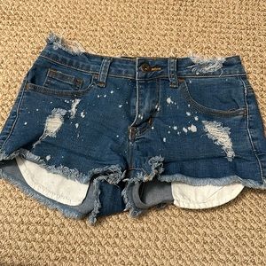 Contraband kids size 14 stretch short denim shorts